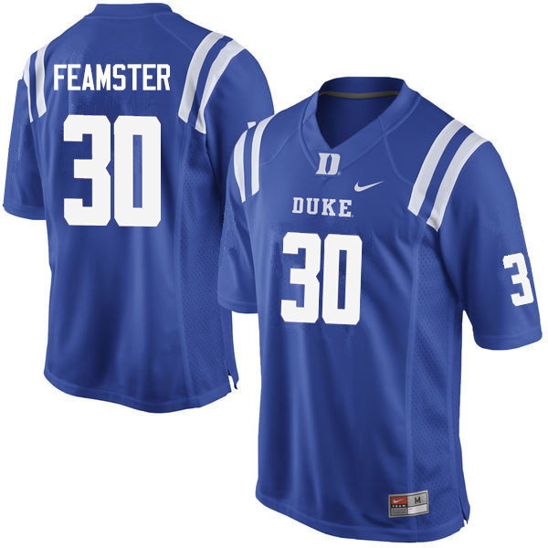 Duke Blue Devils #30 Brandon Feamster College Football Jerseys Sale-Blue